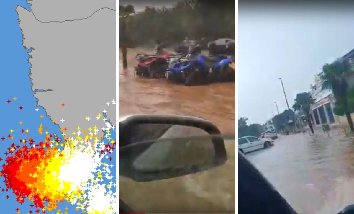 Jako nevrijeme u Istri: U 2 sata 11.000 munja, tuča, pijavice, ulice pod vodom